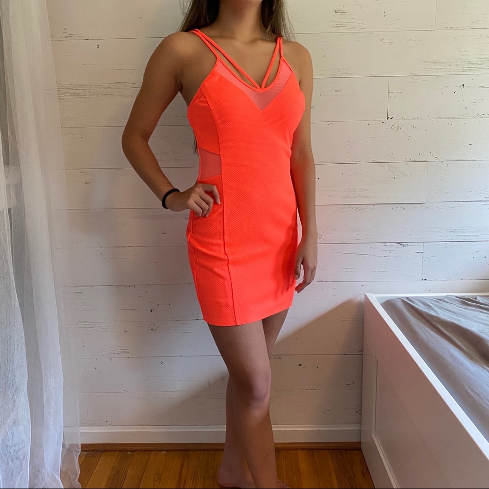 Brooklyn Karma Neon Orange Dress